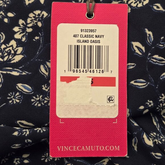 Vince Camuto Ruffled Cap Sleeve Dress Floral Blue Size XS NWT - Picture 8 of 9